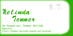 melinda temmer business card